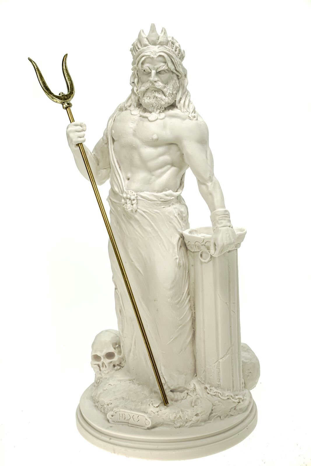 der Kremers Hades Schatzkiste Totengott Alabaster Figur Dekofigur
