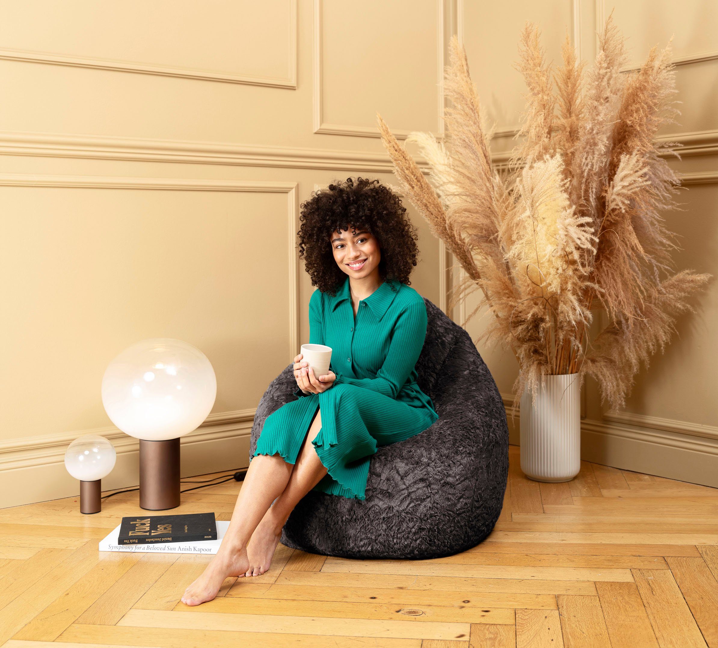 Sitting Point Sitzsack Fluffy 220 l Salbei günstig online kaufen