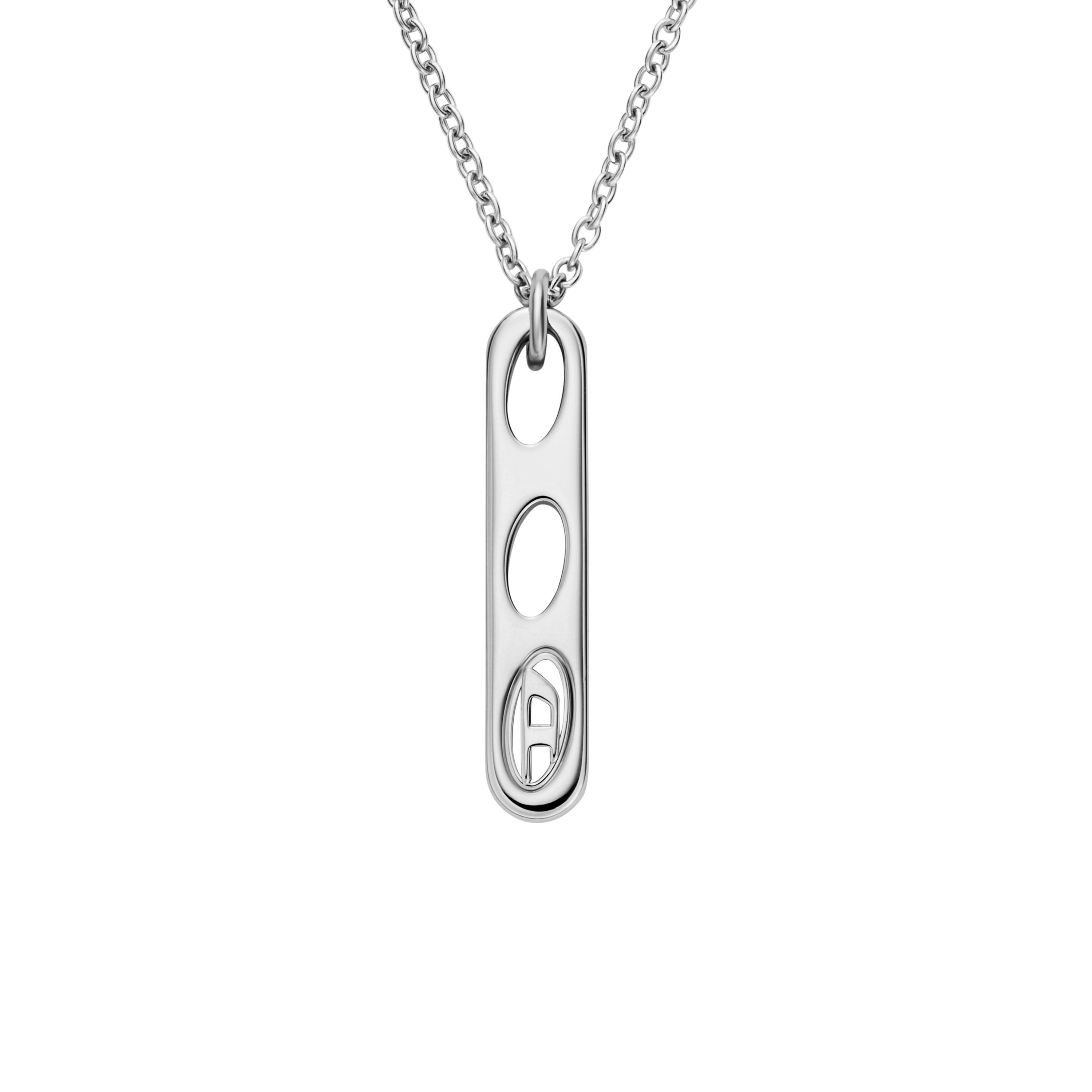 Kette mit Anhänger Schmuck Geschenk Edelstahl OVAL D LOGO