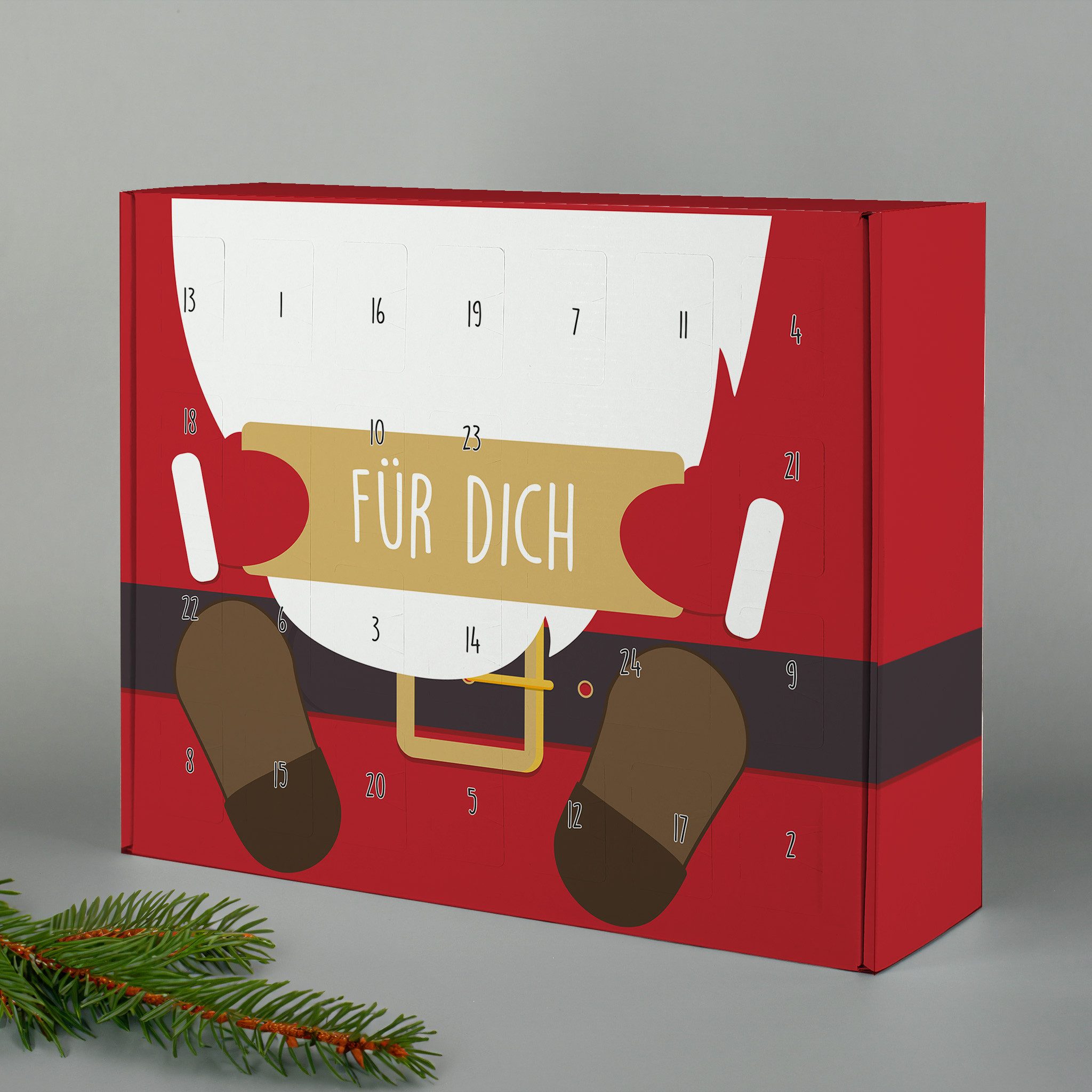 Herz & Heim befüllbarer Adventskalender mit festlichen Motiven zu Weihnachten - DIY Adventskalender, zum selbst Befüllen, aus stabiler Pappe – Bild 2 von 5