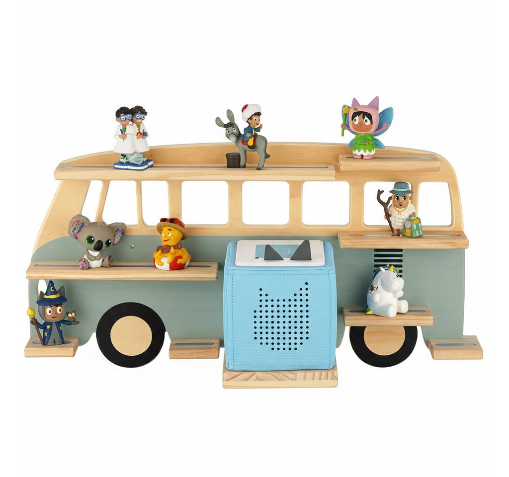 Little Goldie Kinderregal Tonie Regal für 30 Tonies – Bus Motiv – Toniebox 1 & 2