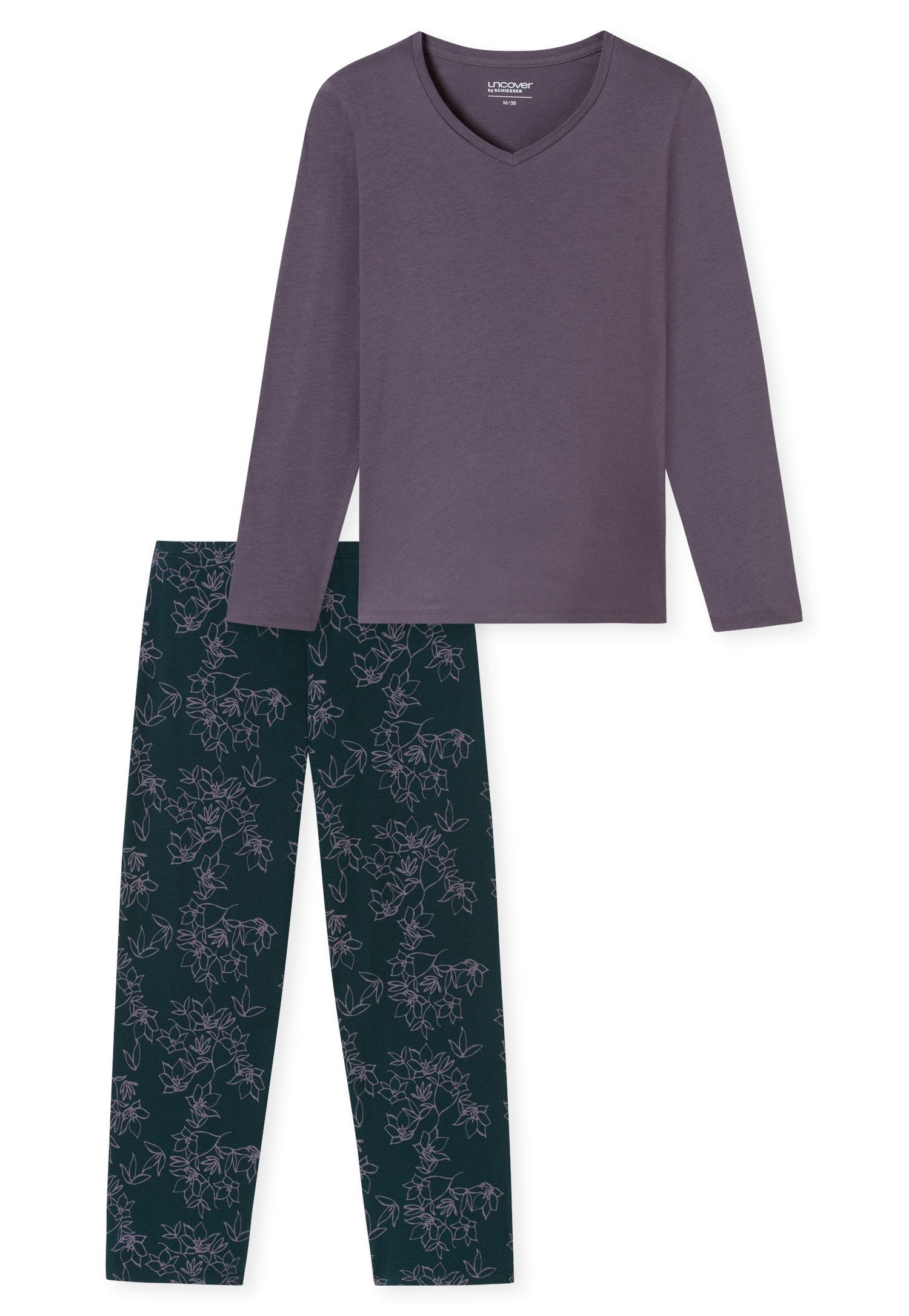 uncover by SCHIESSER Schlafanzug Uncover Nightwear (2 tlg) Baumwolle, Singe günstig online kaufen