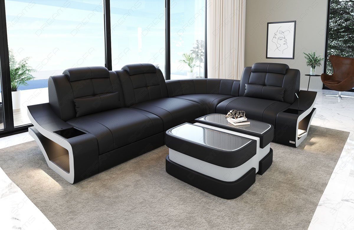 Sofa Dreams Ecksofa Leder Sofa Couch günstig online kaufen
