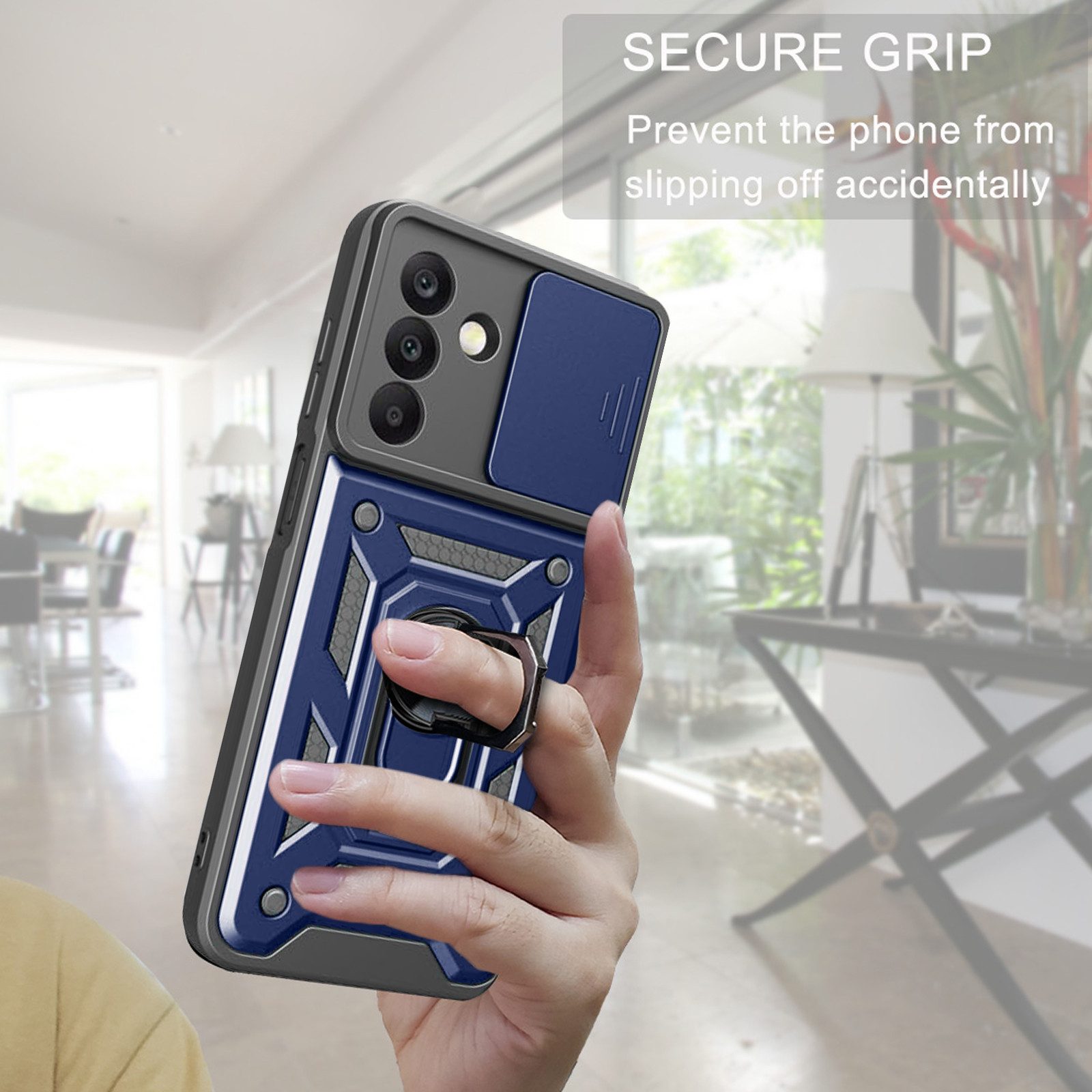 betterfon Handyhülle Panzer Hülle für Samsung Galaxy A26 Outdoor Case mit Kameraschutz, Outdoorhülle mit Ringhalter Smartstand und Silikonkern – Bild 5 von 5