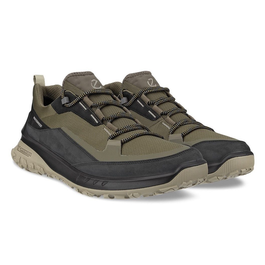 Ecco ULT-TRN Low (wasserdicht, Nubukleder) schwarz/dunkelgrün Herren Wanderschuh
