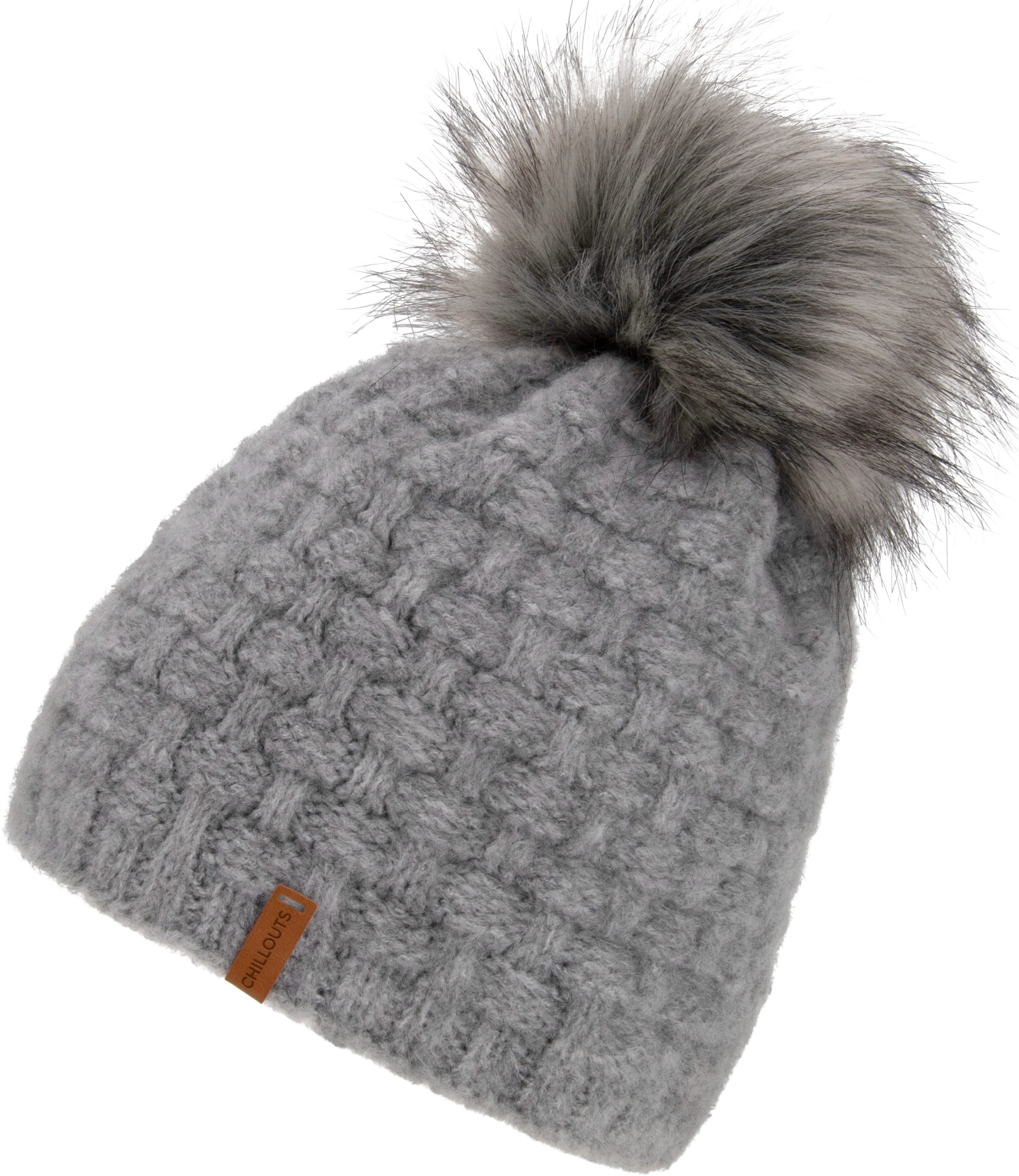 chillouts Beanie Ronja Hat Flauschige Wintermütze mit abnehmbarem Pompon