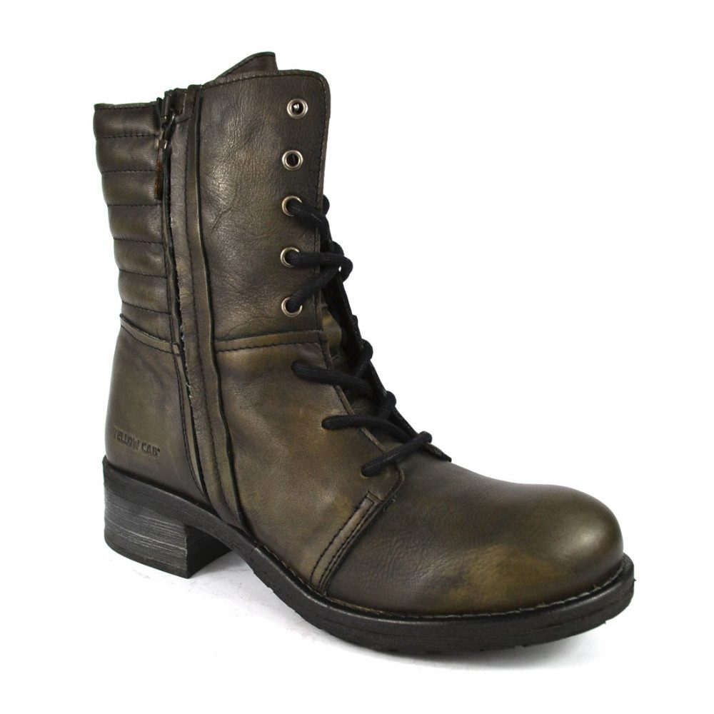 Biker Boots Beige Yellow Cab Stiefelette Damen Yellow Cab Stiefel