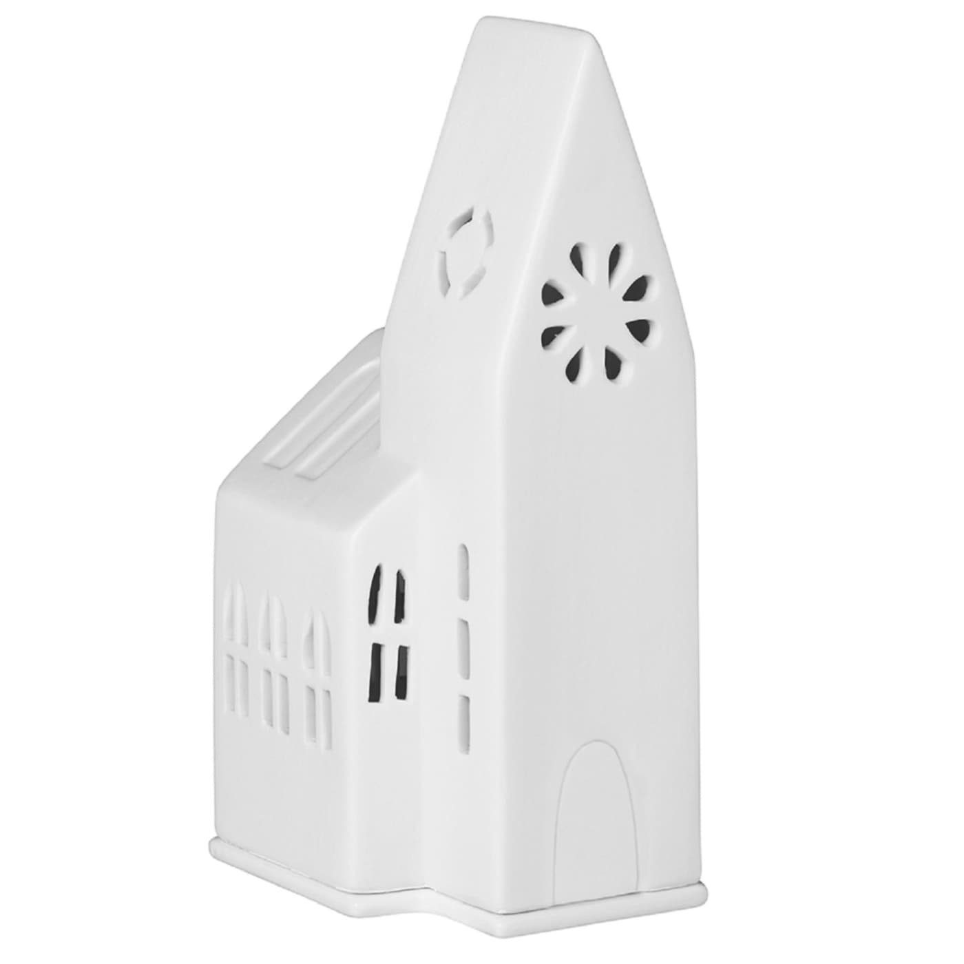 & Design 2 Räder Kleine Set Kirche inkl. Teelichthalter Reinigungsschwamm Lichthaus Lichtzauber