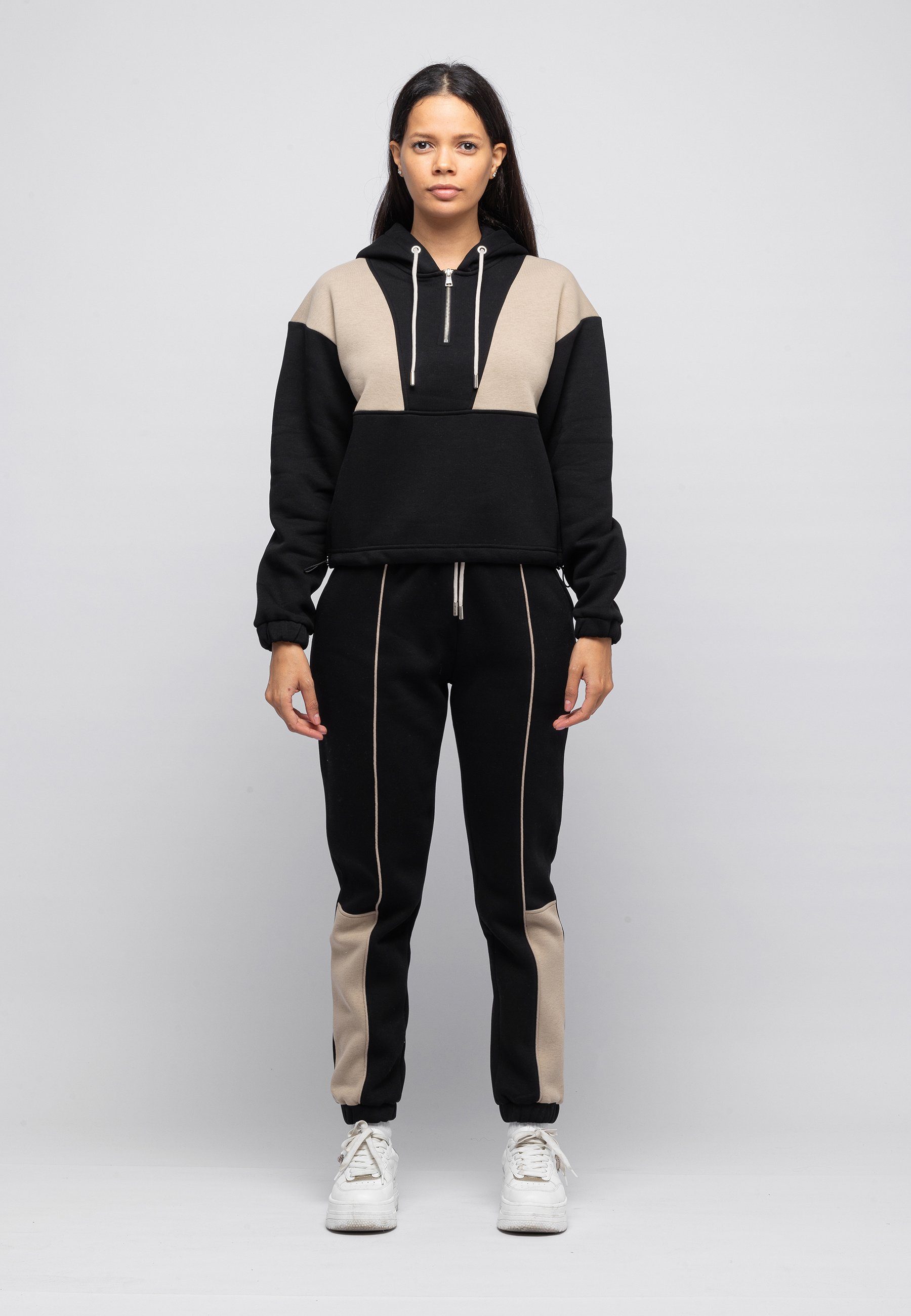 Trainingsanzug Casual Oversize Tracksuit Half Zipper In Front