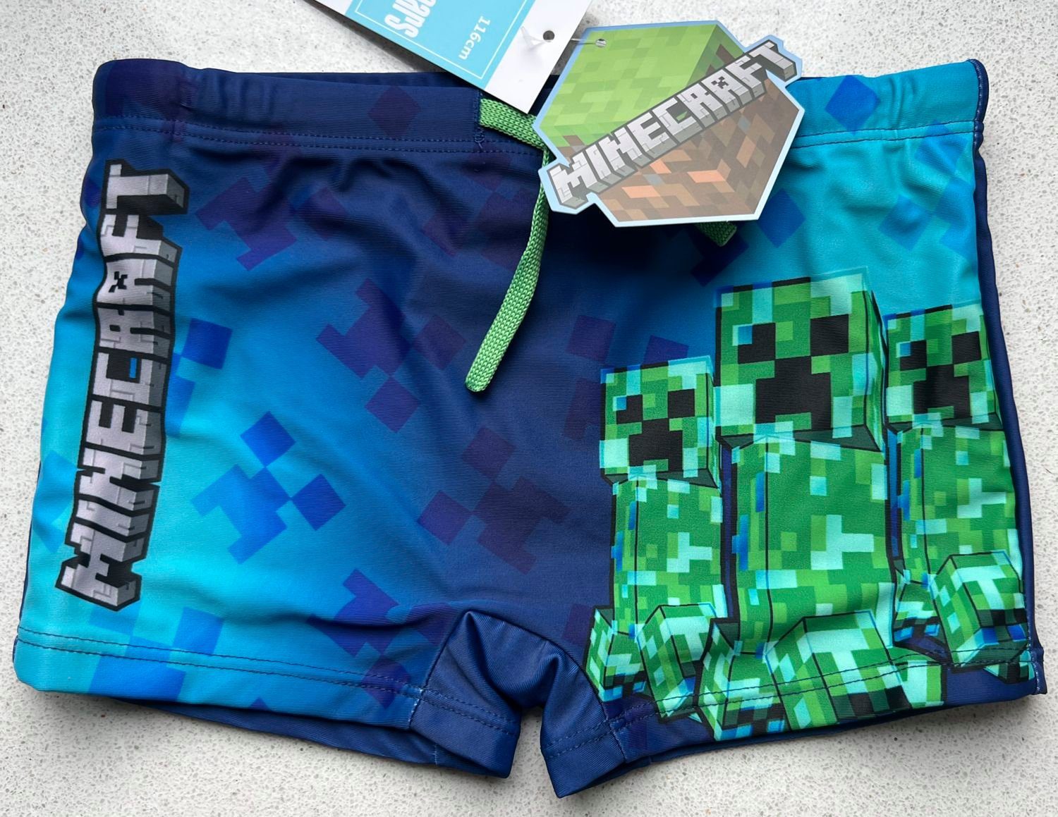 Minecraft Badehose Minecraft Jungen Schwimm Badeshorts Boxer Blau Badehose