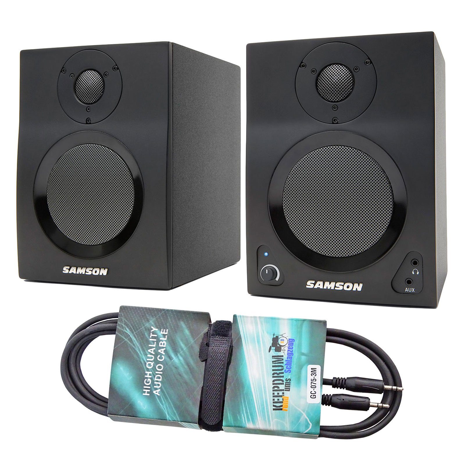 Samson MediaOne BT4 PC-Lautsprecher (Bluetooth, 20 W, mit Klinkenkabel)