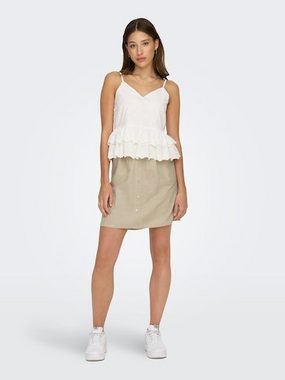 ONLY Minirock ONLKERRY MW SHORT BUT LINEN BL SKIRT PNT mit Leinen