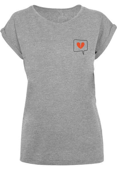 Merchcode T-Shirt Merchcode Damen Ladies Heartbreak Extended Shoulder Tee (1-tlg)