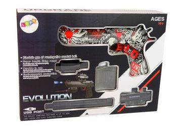 LEAN Toys Laserpistole Pistole Elektrisch Luftpistole Set Laser Schutzbrille Schalldämpfer