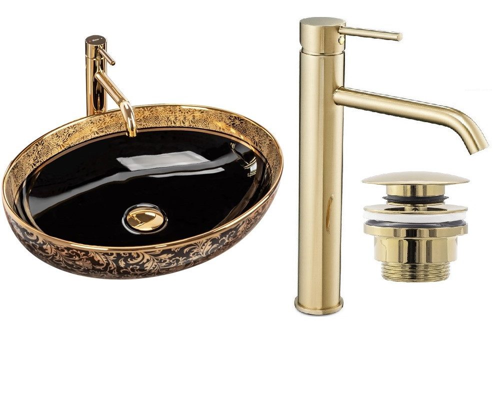 GTM Design Aufsatzwaschbecken MARGOT Glanz Modern Waschbeckenm günstig online kaufen