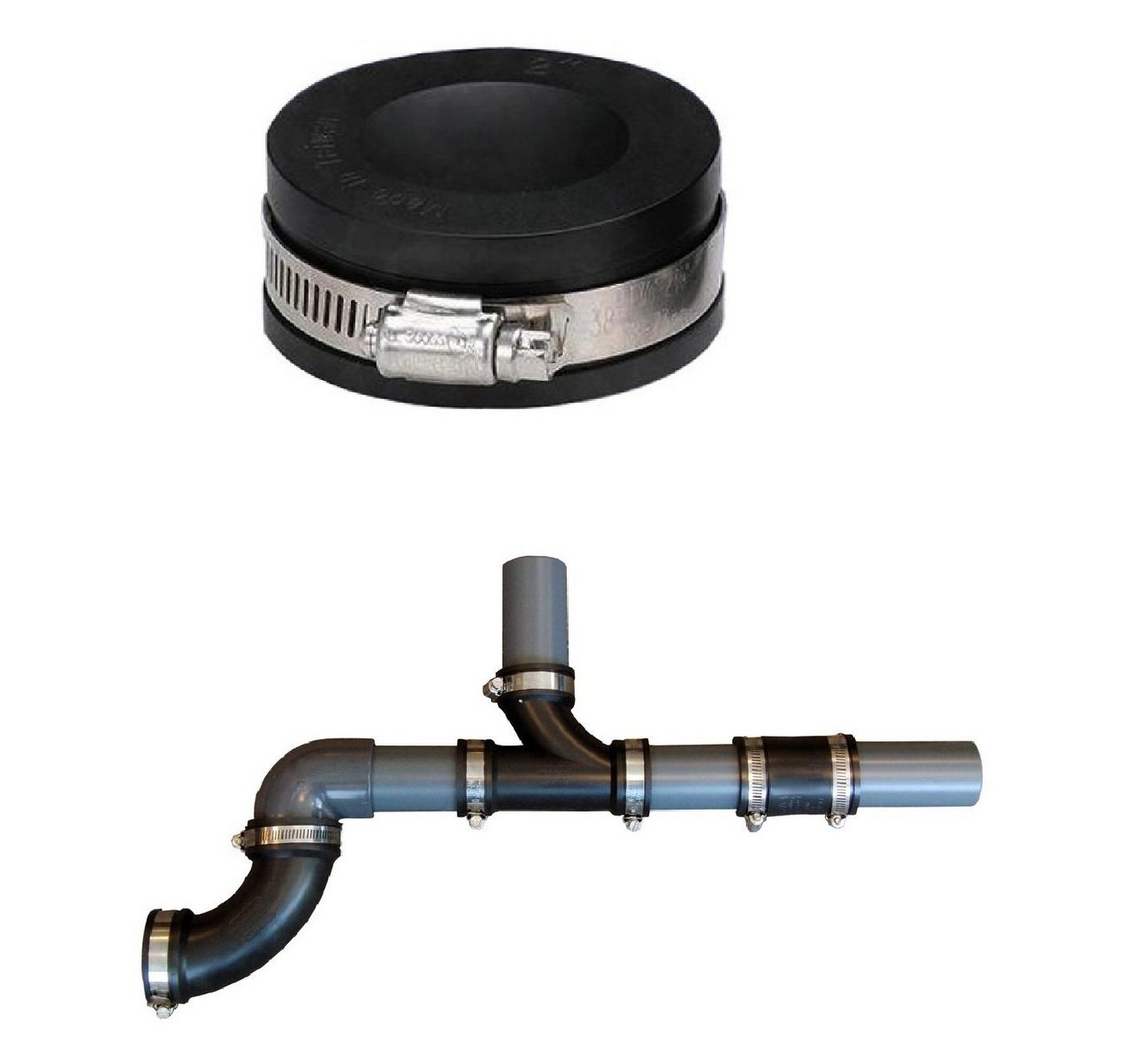Thumbnail - Aquaforte Muffenstopfen Flexible Endkappe 110 mm Fitting für Rohre /Beton,PVC,KG, (Set), Endkappe, 110 mm, 110 mm für 11...