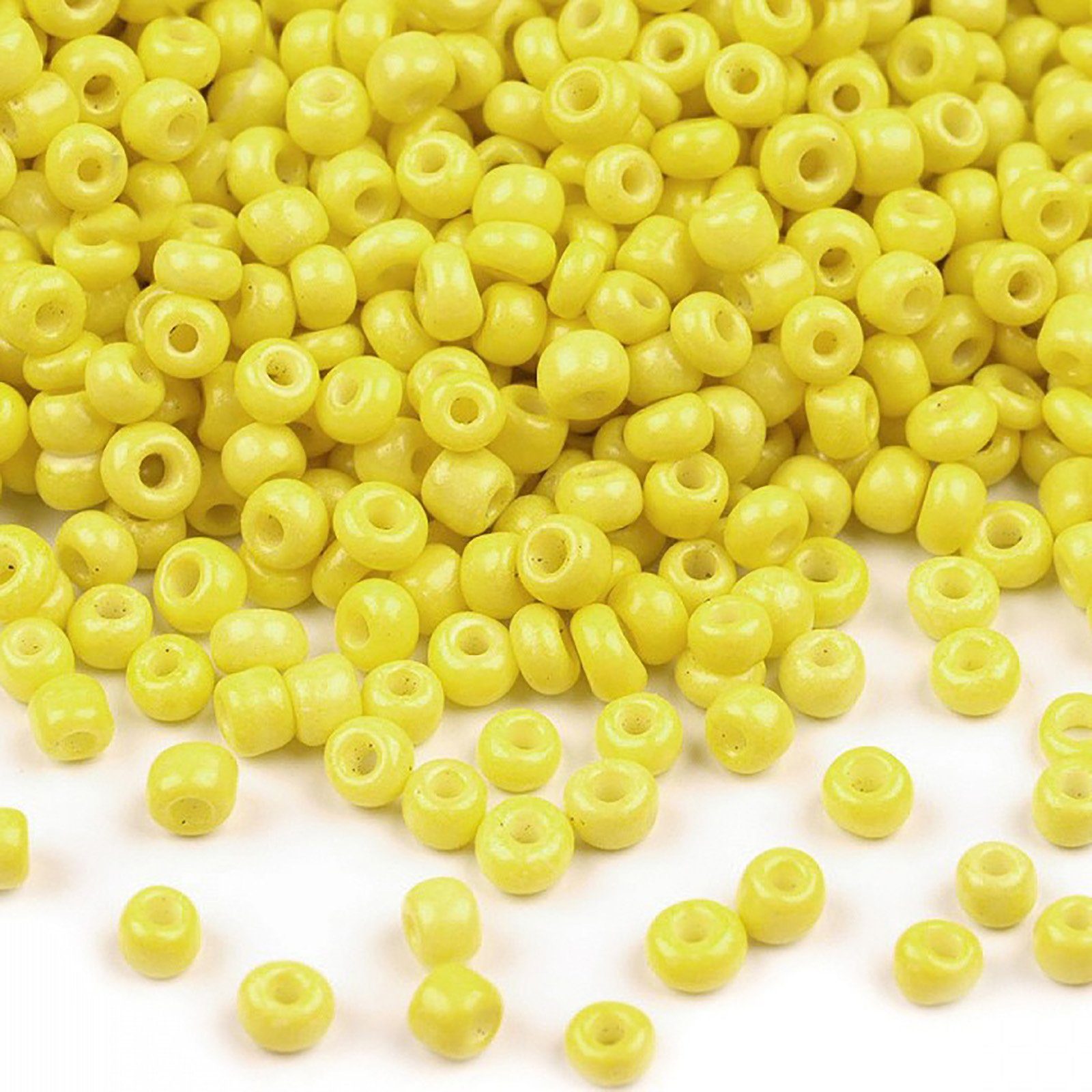 maDDma Крафтовий бісер 50g Rocailles Glasperlen 2mm Rocaillesperlen Намистини Schmuck, (50g-Abpackung 1-tlg), zitronengelb