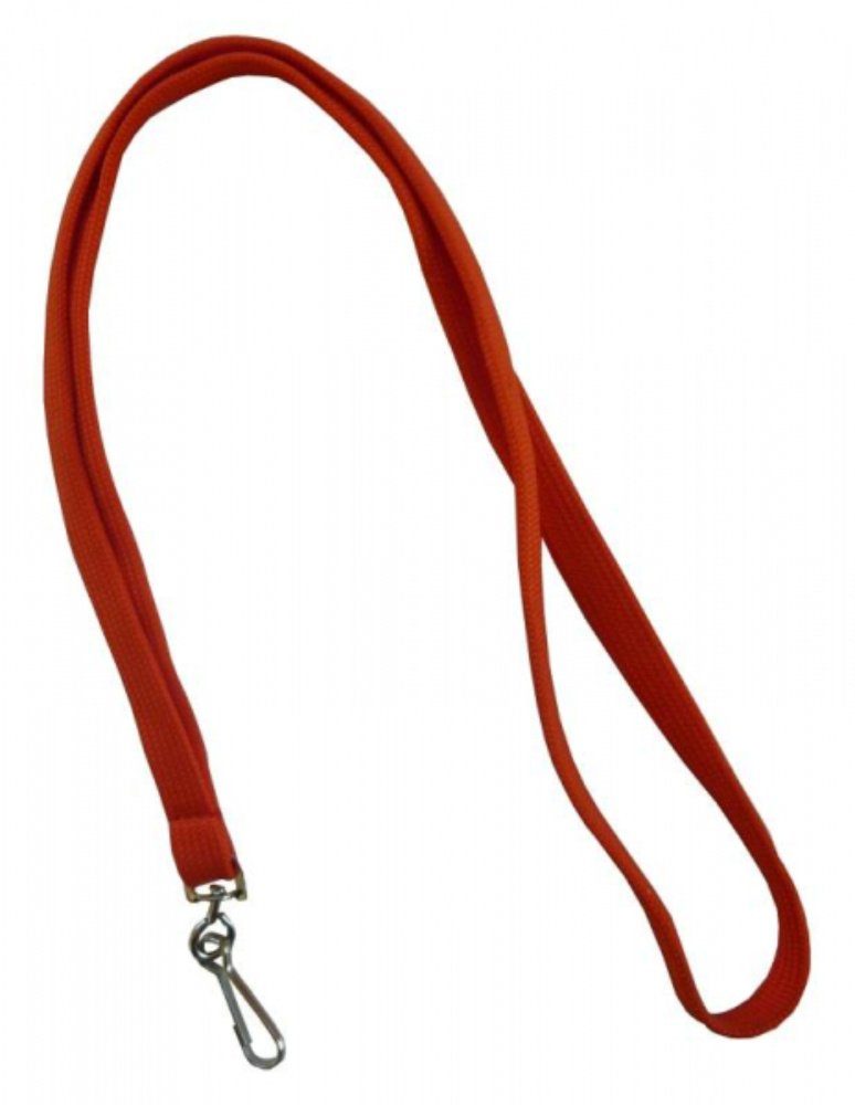 Kranholdt Schlüsselanhänger Umhängeband / Lanyards (10-tlg), mit drehbarem Simplexhaken Rot