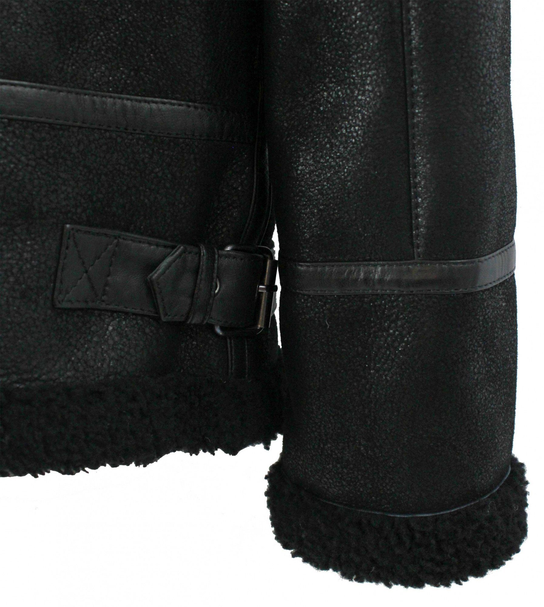 Jilani Lederjacke Jilani - Herren Lammfelljacke Lederjacke schwarz – Bild 5 von 5