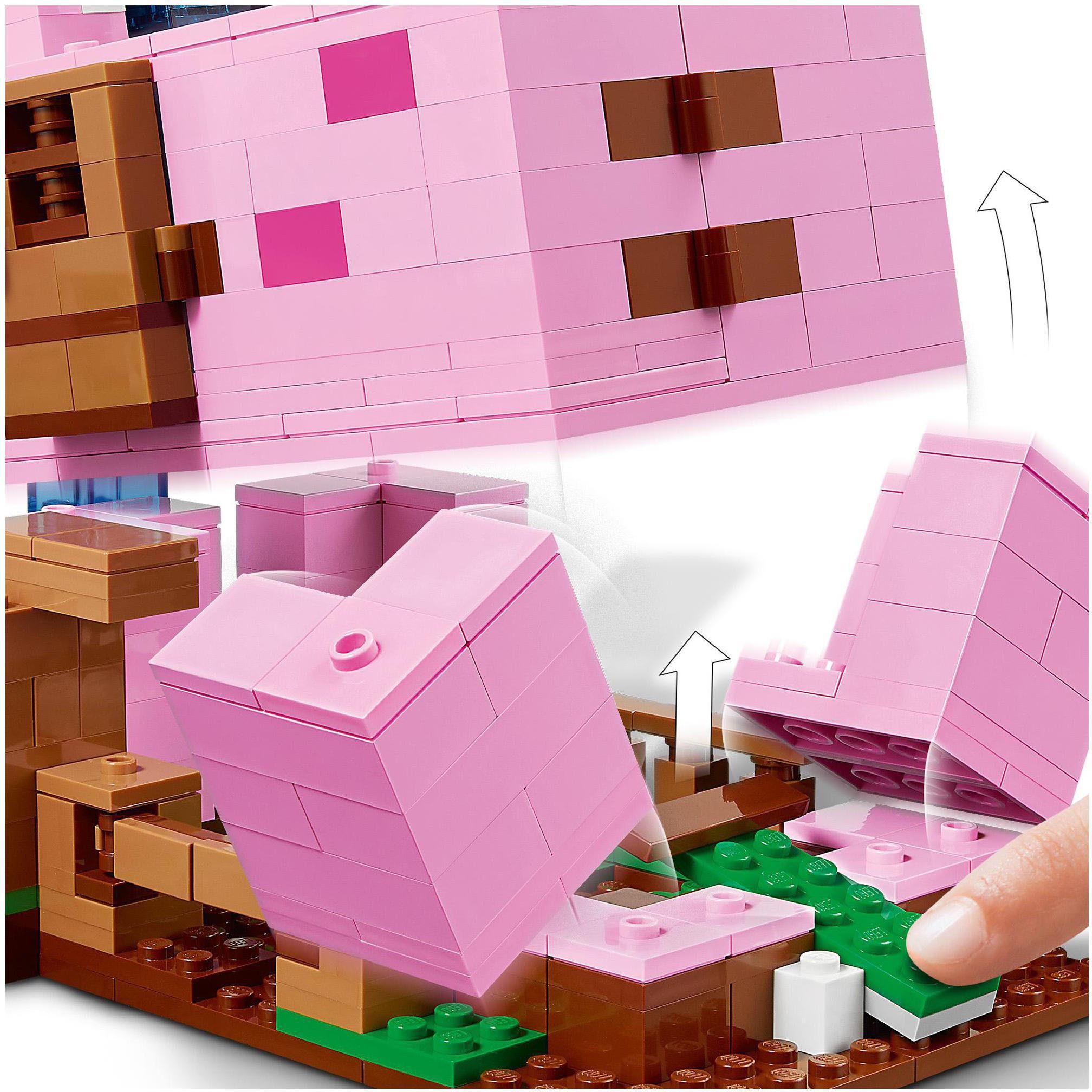Made Schweinhaus Das (21170), Europe (490 LEGO® St), in LEGO® Minecraft™, Konstruktionsspielsteine