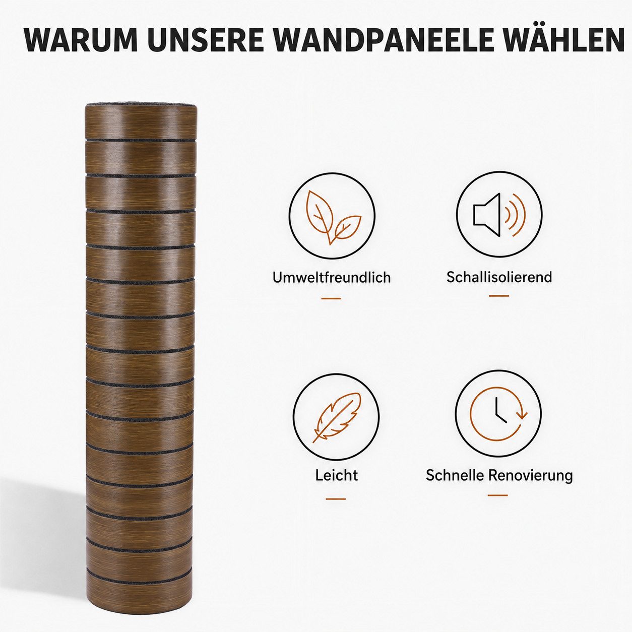 BlingBin Wandpaneel Selbstklebende 3D Wandpaneele, Lamellentapete, Holzlatten-Tapete, BxL: 60x300 cm, 1,8 qm, (3D Wandverkleidung in Rollenform, 1-tlg., wanddek – Bild 4 von 5