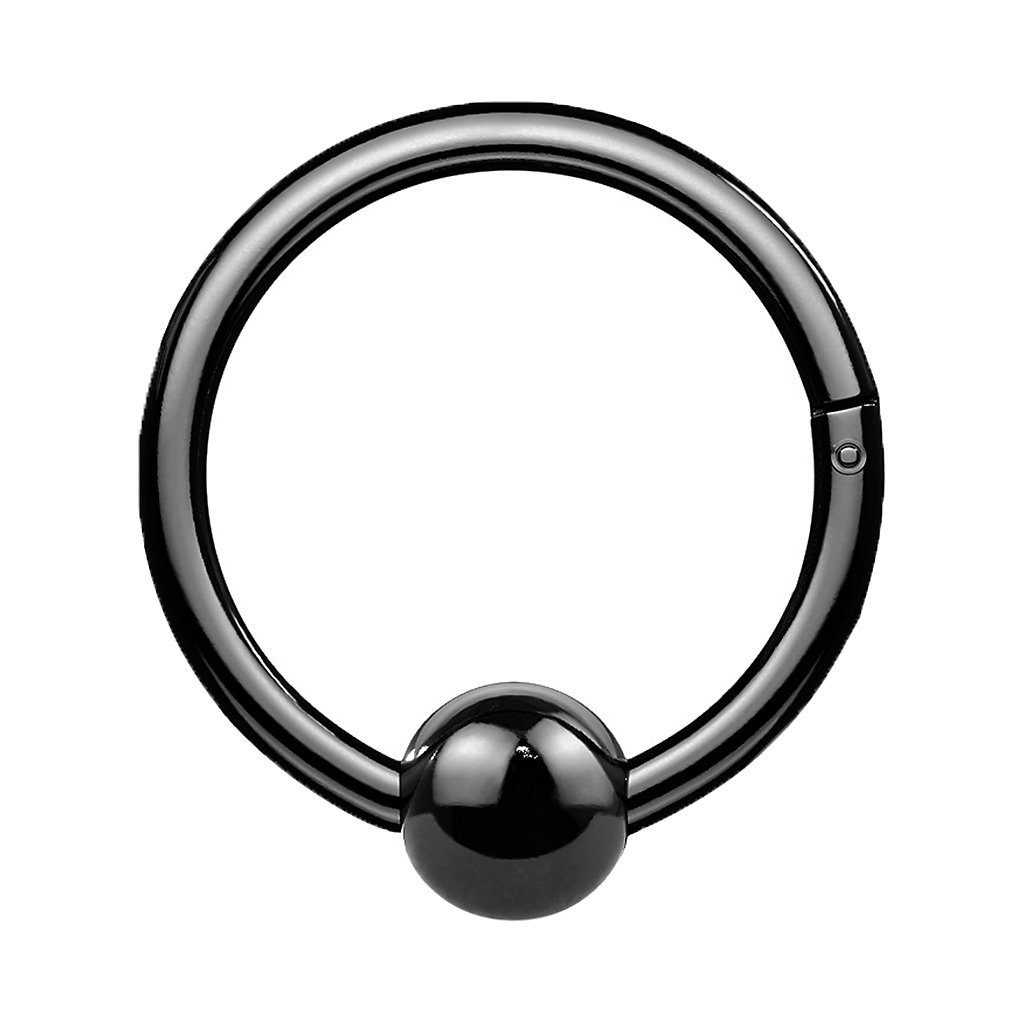 Taffstyle Navelpiercing, staafpiercing, banaansteker, titanium clicker, scharnier, implantaatkwaliteit, navelring, 1,6mm x 10mm
