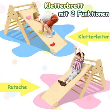 AUFUN Klettergerüst 3 in 1 Klettergerist set Dreieck für Kinder Indoor ab 2-8 Jahr, Set