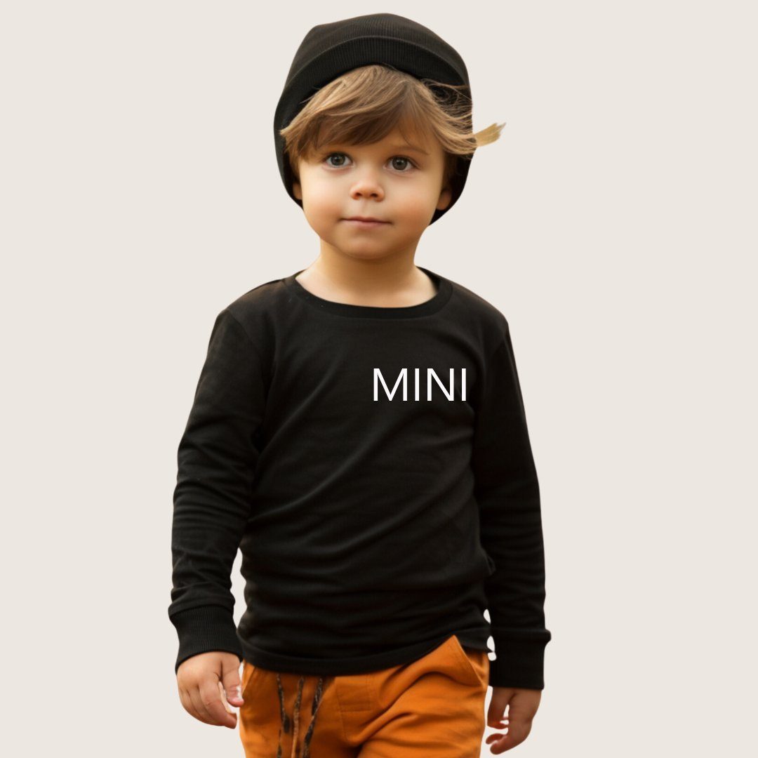 Langarmshirt Shirt - Mini mit & Lounis Kinder Babys Baumwolle - - Kleinkinder Spruch Langarmshirt