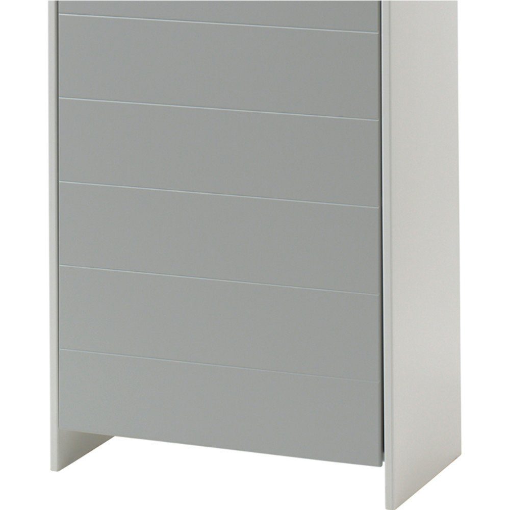 Weiß 24 Einlegeböden Kindermöbel / Grau +Kleiderstange Maxi 1-trg inkl Kinderkleiderschrank