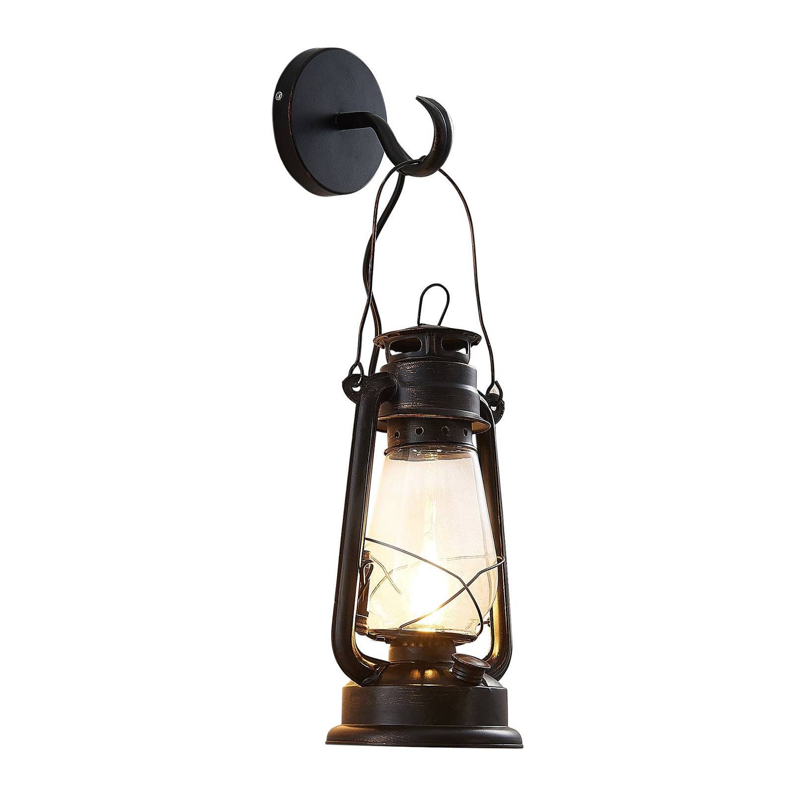 Lindby Wandleuchte Raisa, Metall, Braun IP20, 1 x 40 W