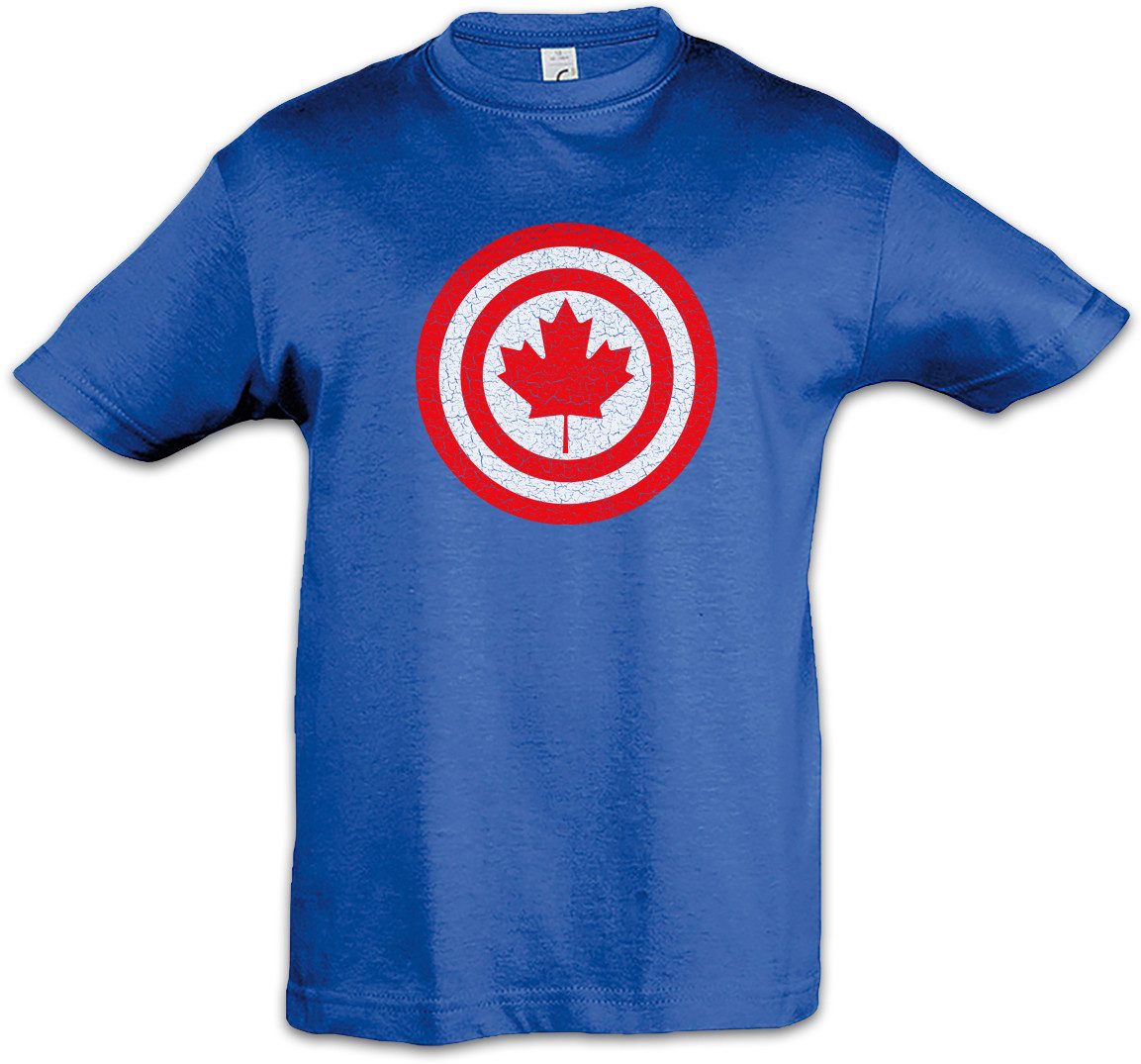 Print-Shirt Captain Canada Kinder T-Shirt Kanada Canadian Fahne Flagge Banner