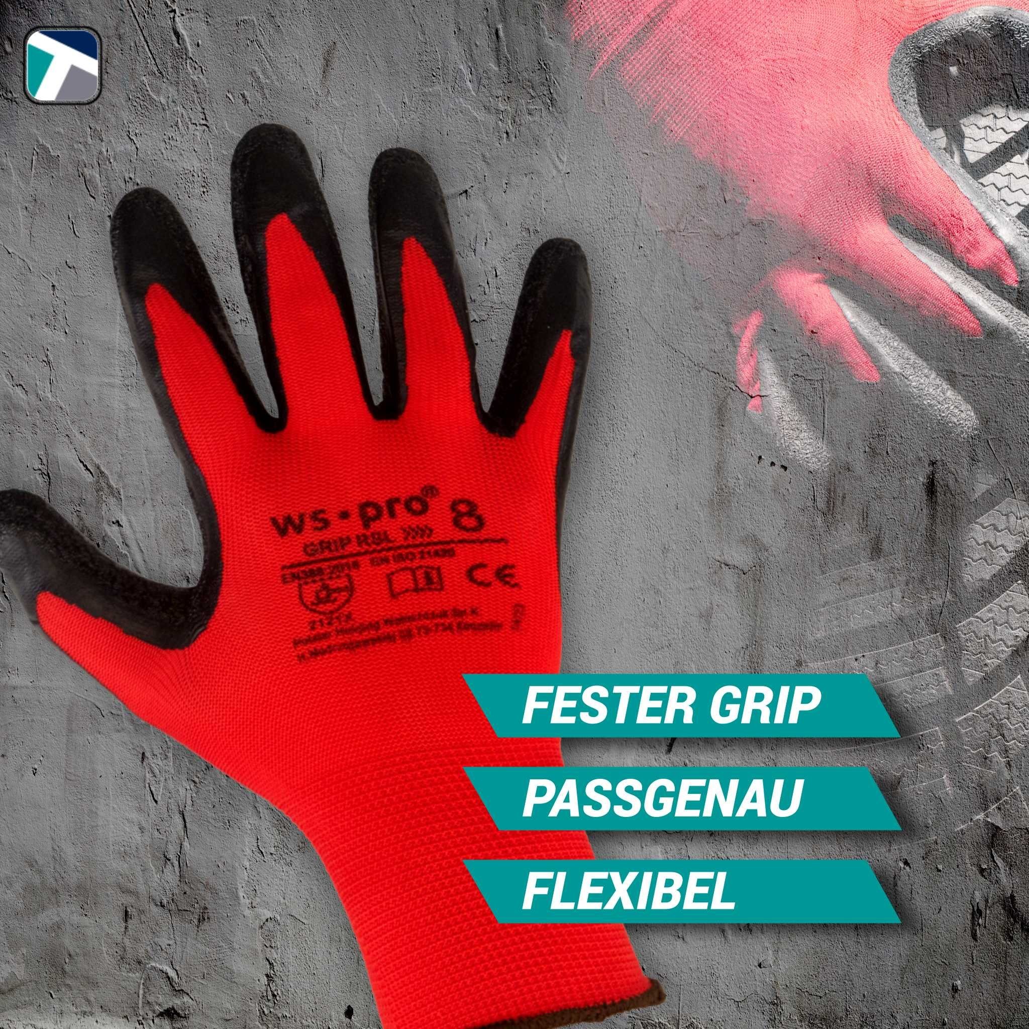 WS-Pro Arbeitshandschuhe Grip RSL Arbeitshandschuhe Größe günstig online kaufen
