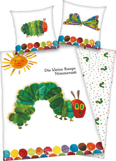 Kinderbettwäsche »Die kleine Raupe Nimmersatt«, mit niedlichem Motiv