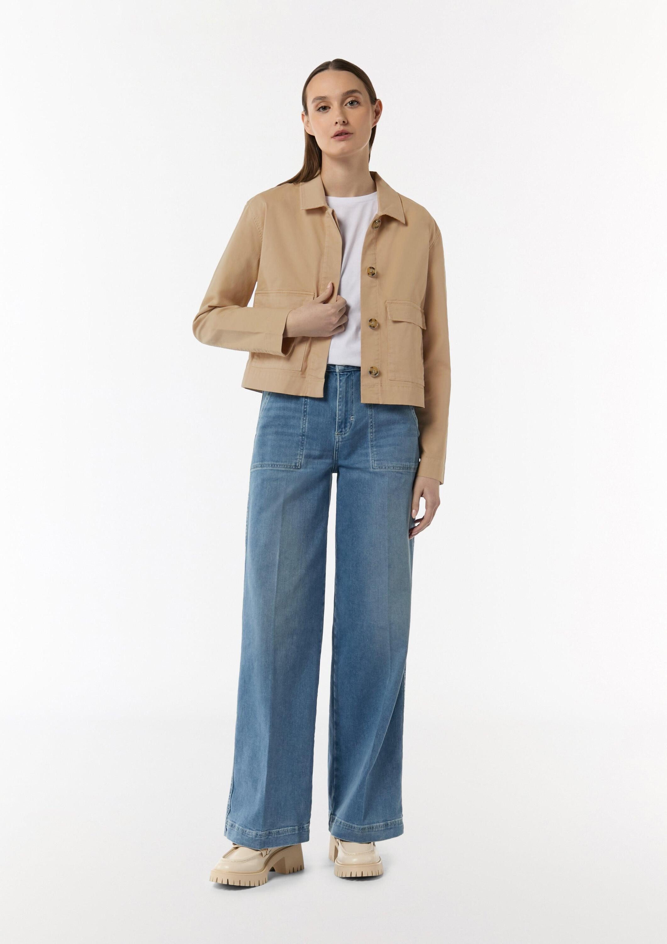 comma Funktionsjacke Indoor-Jacke Jacke aus Baumwollstretch