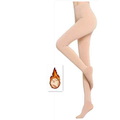 XDeer Strumpfhose Damen Strumpfhose mit Innenfleece Winter Strumpfhose 220 DEN (1 St) warm Thermostrumpfhosen 220/300g