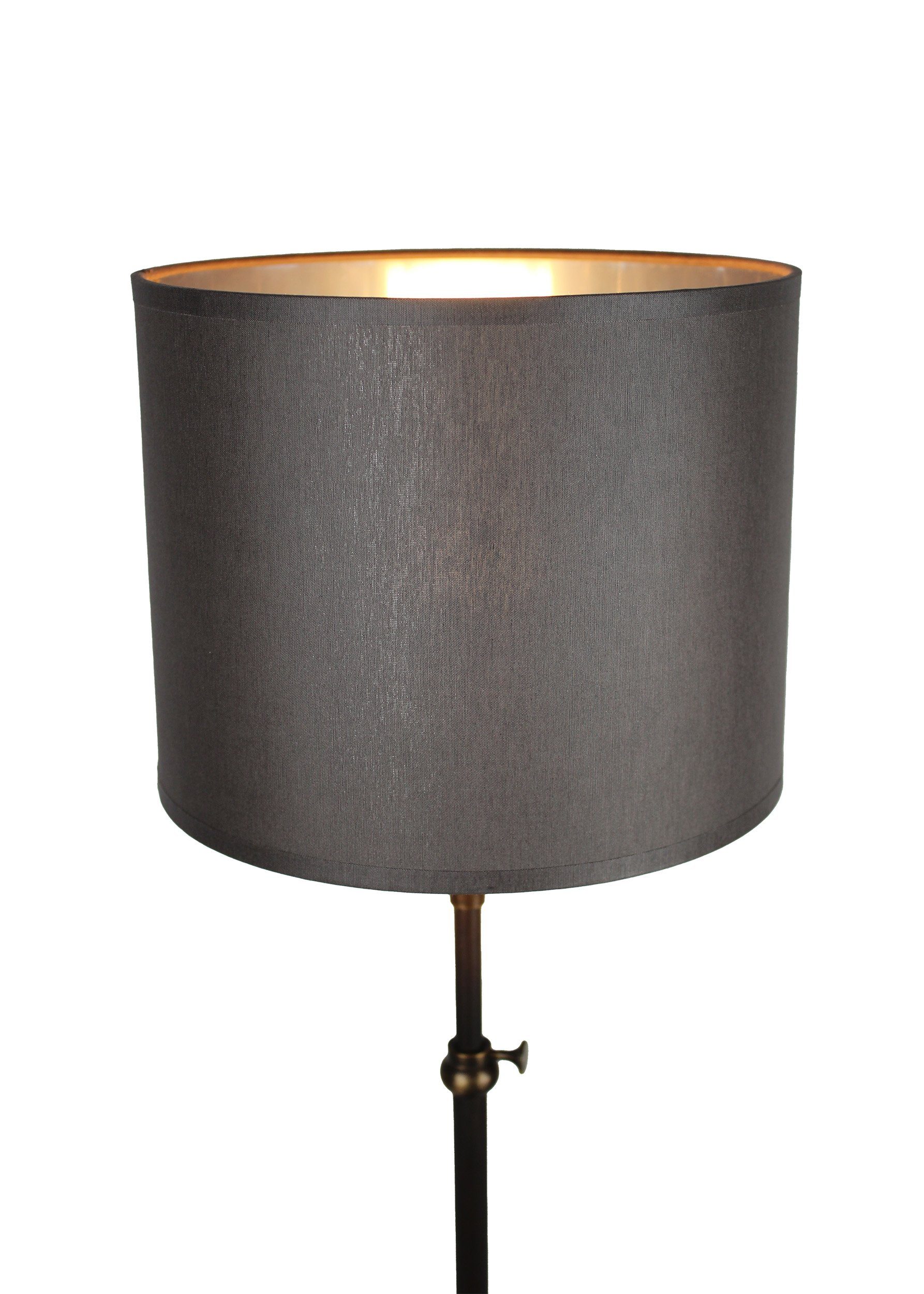 Signature Home Collection Lampenschirm Handgefertigter Lampenschirm klein schwarz weiß in Stoff Zylinder, moderne Zylinderform