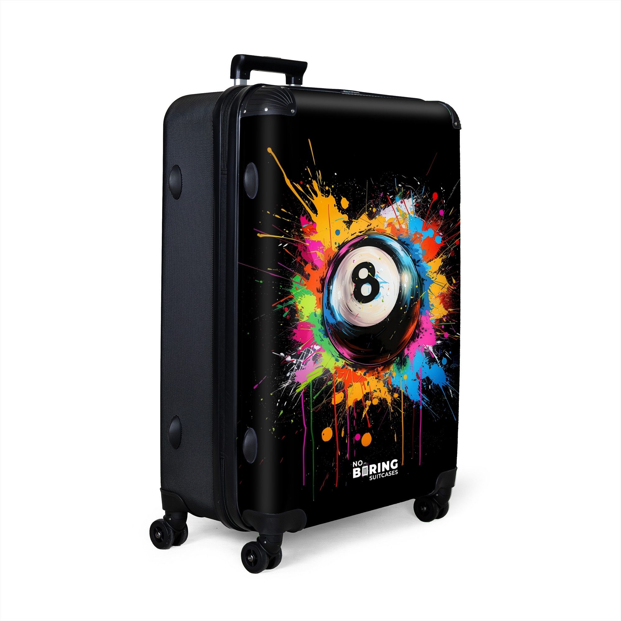 NoBoringSuitcases.com© Hartschalen-Trolley Billardkugel mit Graffiti 77 günstig online kaufen
