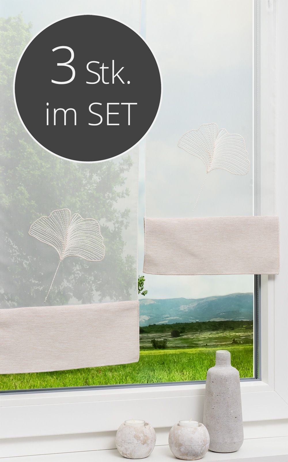 LYSEL® Scheibengardine SET Scheibenhänger Mini FLV günstig online kaufen