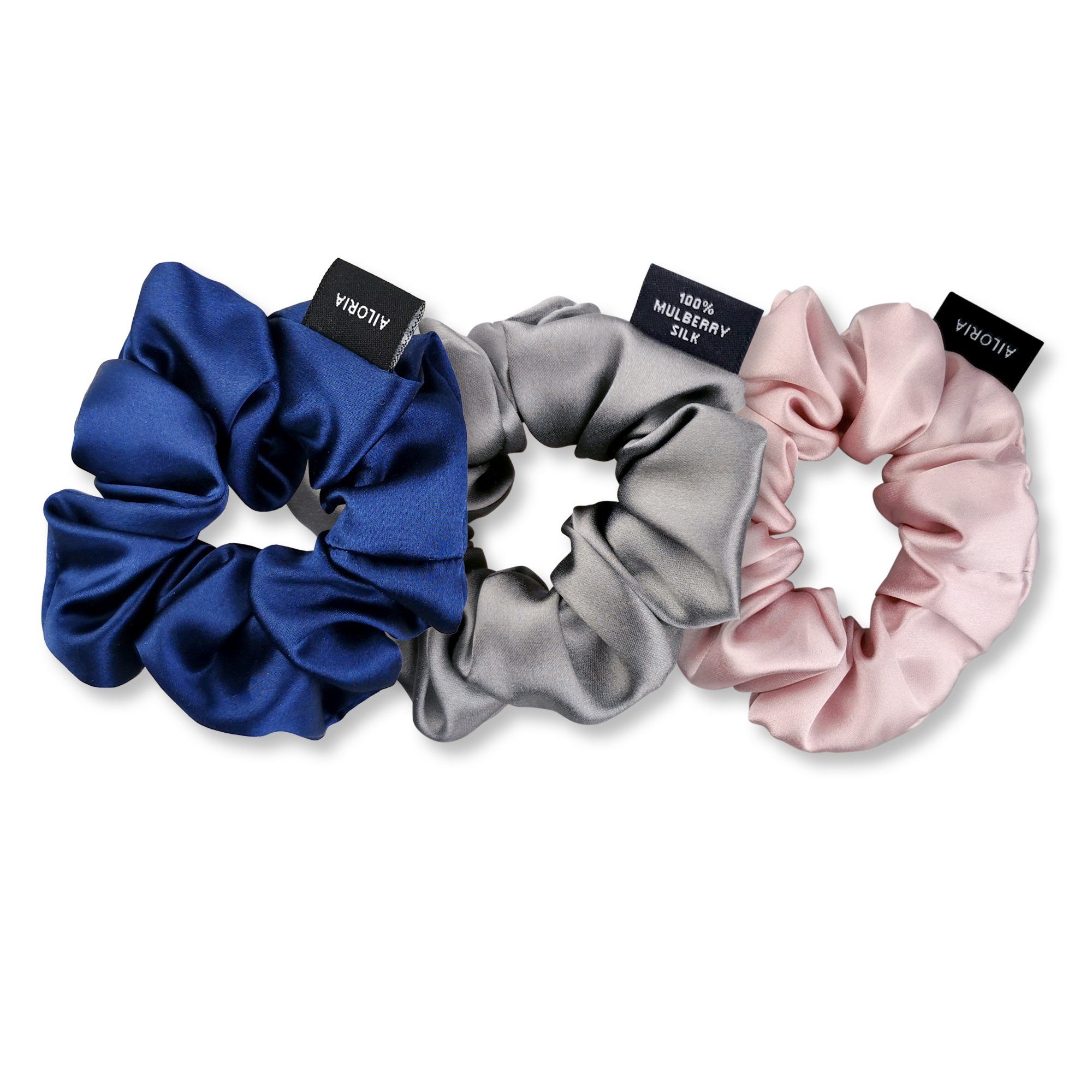 AILORIA Luxuriöses aus 3 set scrunchies aus Haargummis drei m DOUX Set seide, Haargummi