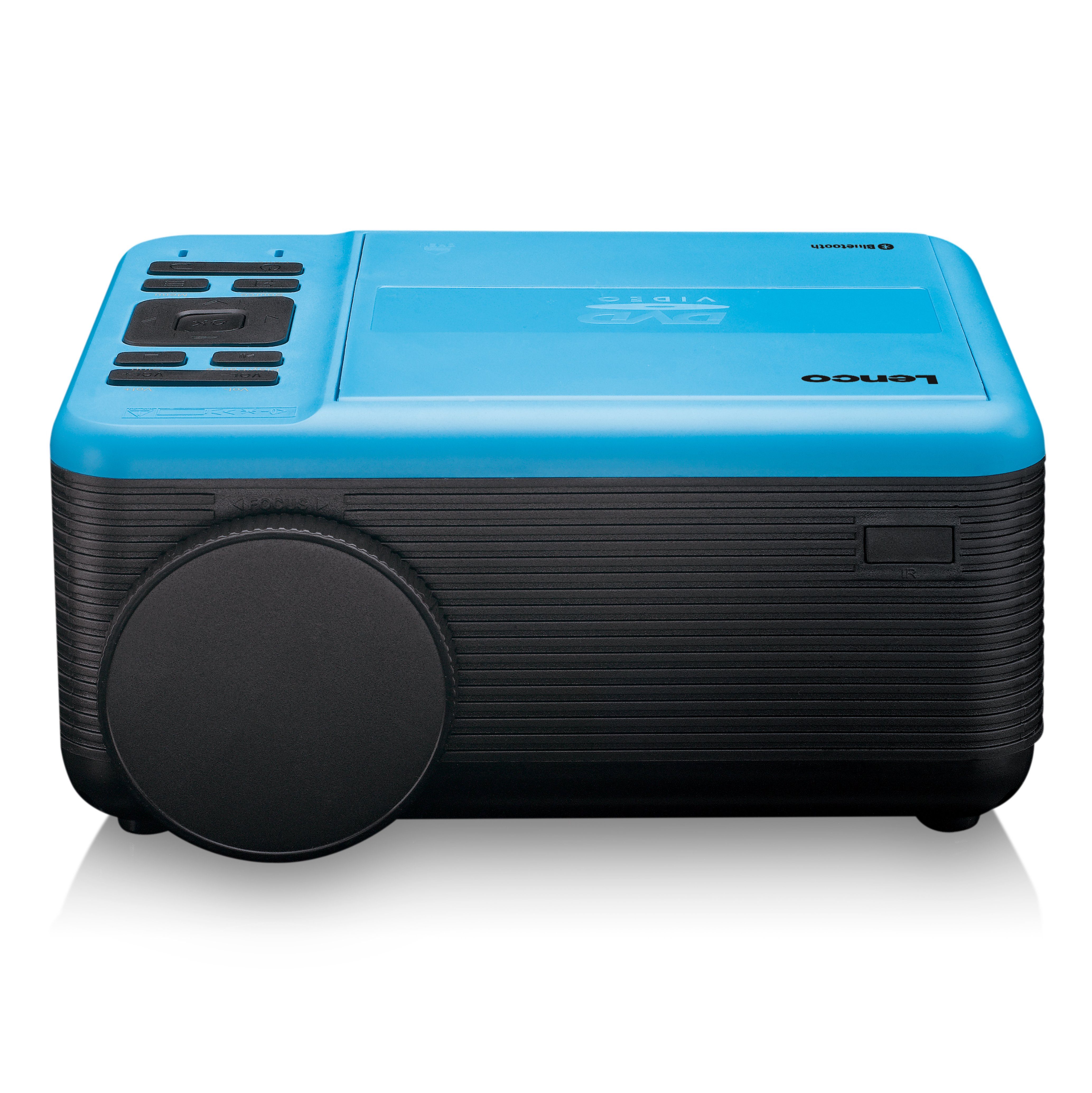 Lenco LPJ-500BU LED-Beamer (3000:1, 250cm Full-HD LED-Beamer mit DVD, HDMI, USB, Bluetooth 5.0 & 30k Std)