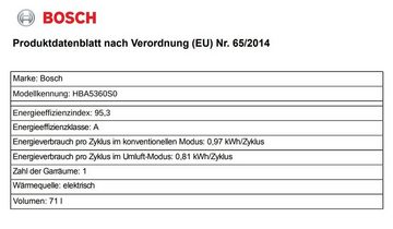 BOSCH Backofen-Set Bosch Backofen 71 Liter mit Induktionskochfeld 60 cm autark