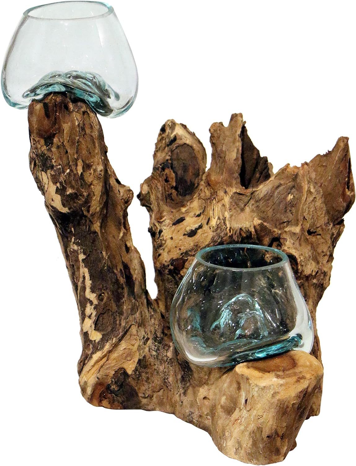 Wogeka Dekovase Doppel Glas-Vase Ø Glas günstig online kaufen