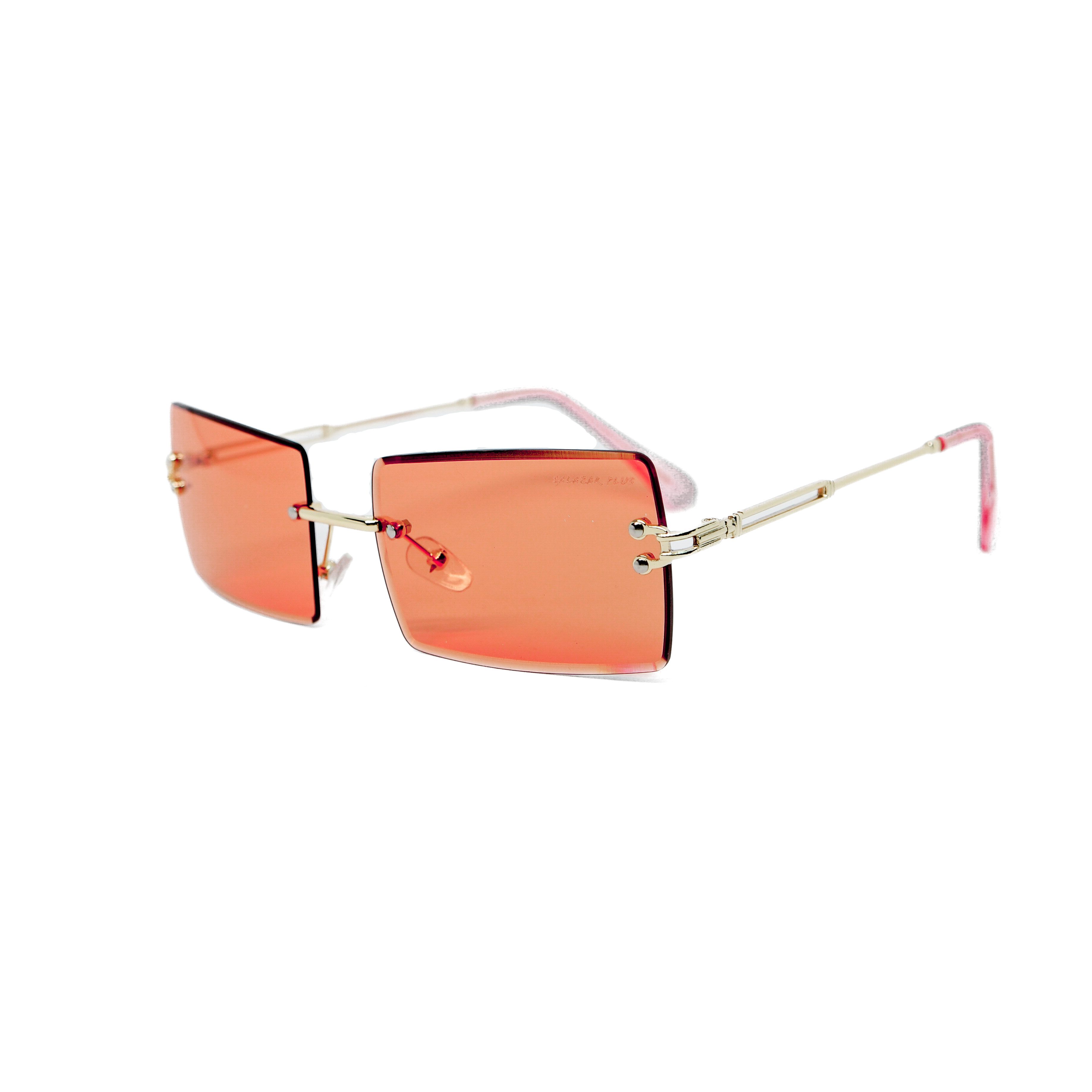 Brille Ohne Stärke Randlos + UV 400 Unisex Rahmenlos Rechteckige Stylisch