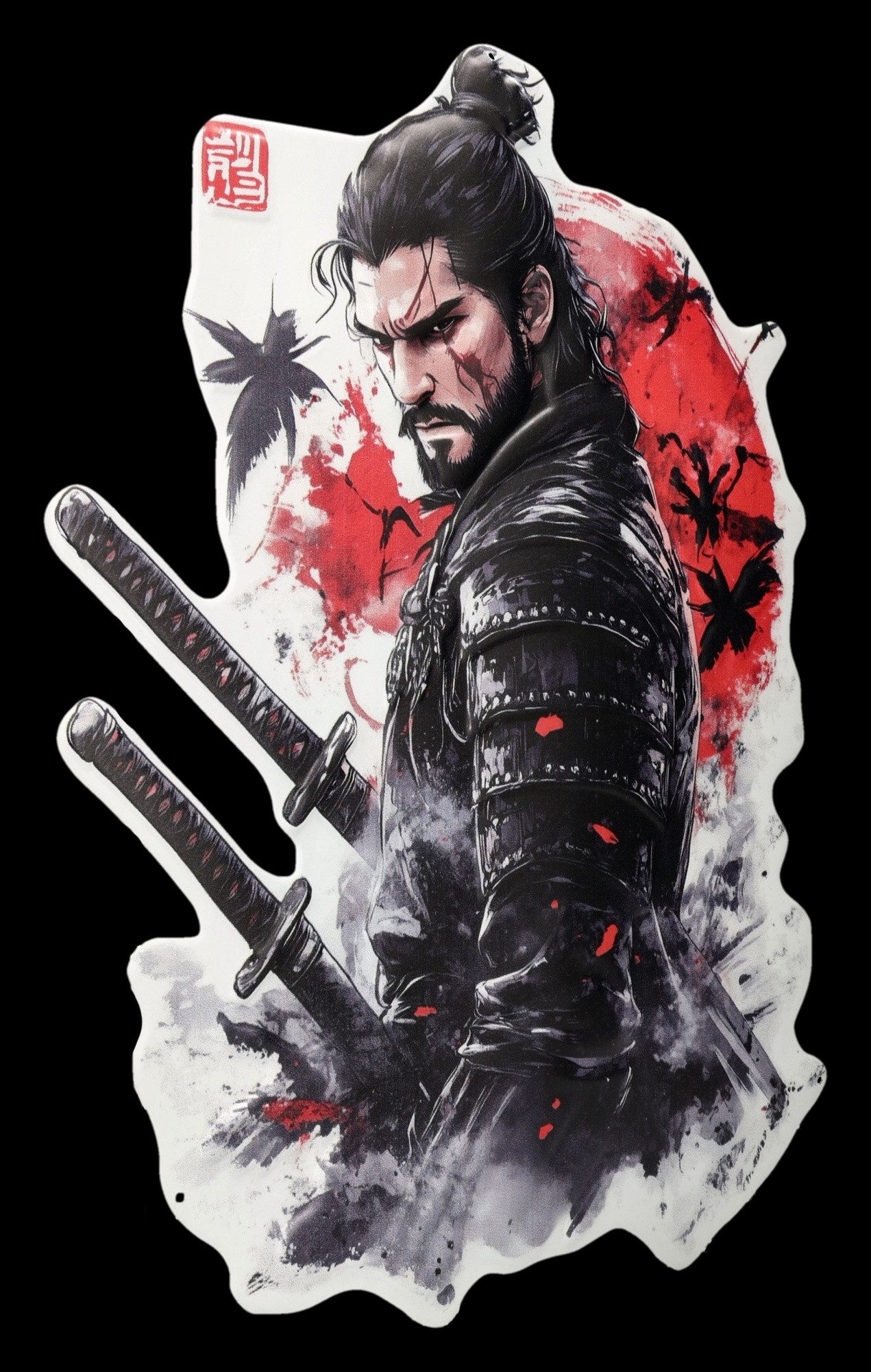 Figuren Shop GmbH Wanddekoobjekt Samurai Metallschild – Japan Krieger Wandd günstig online kaufen