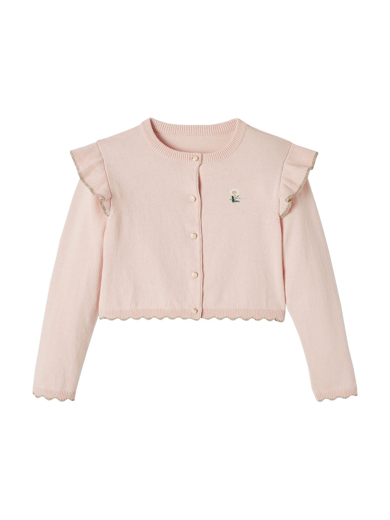 Strickjacke Mädchen Bolero mit Volants