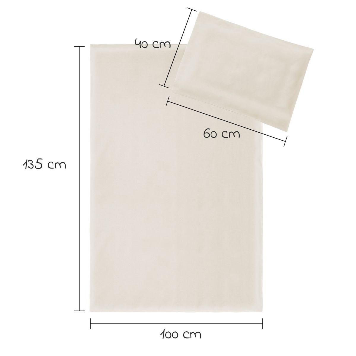 Makian Bettwäsche Uni - Beige, Baumwolle, günstig online kaufen
