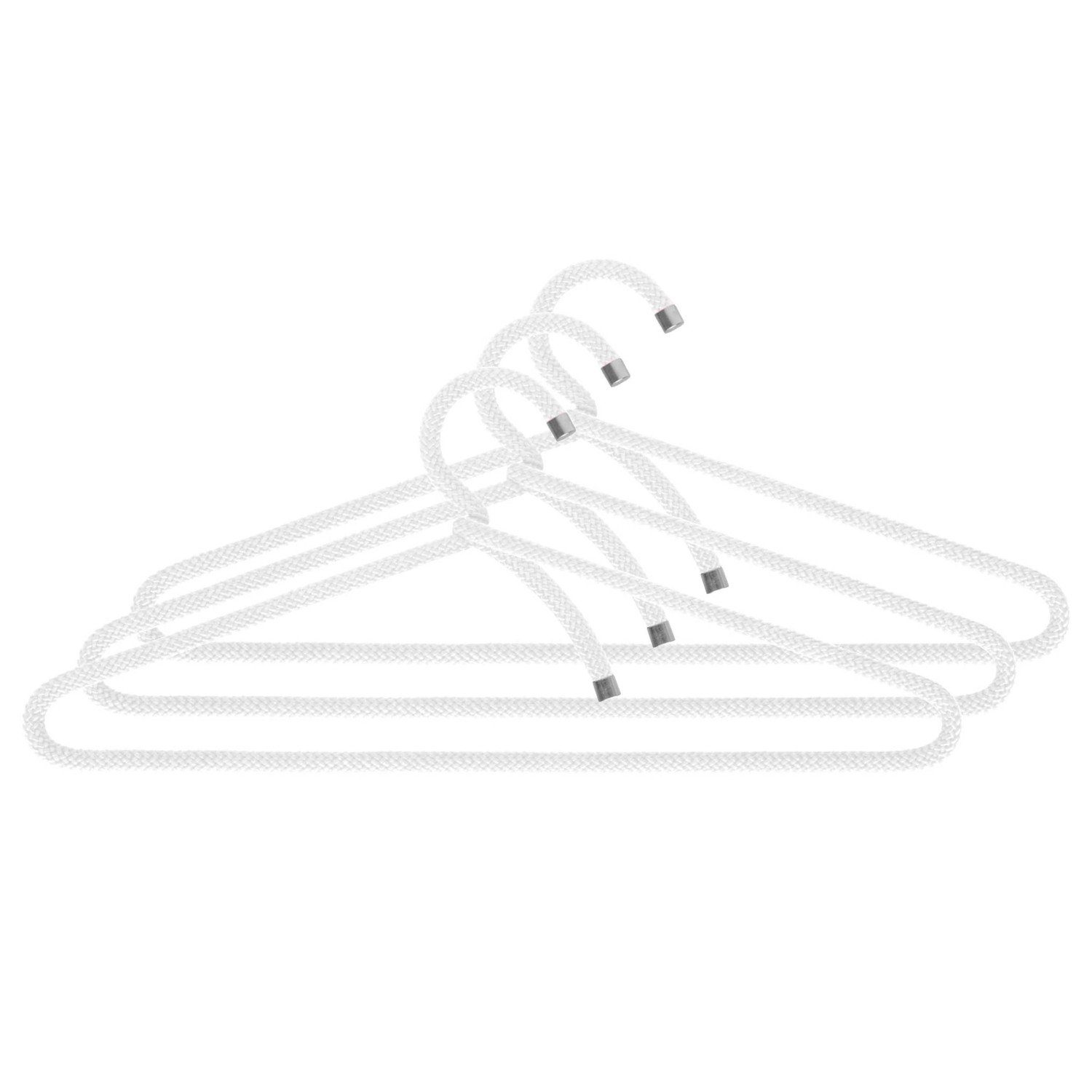 Peppermint Products Автовешалки Textil-KLEIDERBÜGEL aus Seil 3er Set Weiss