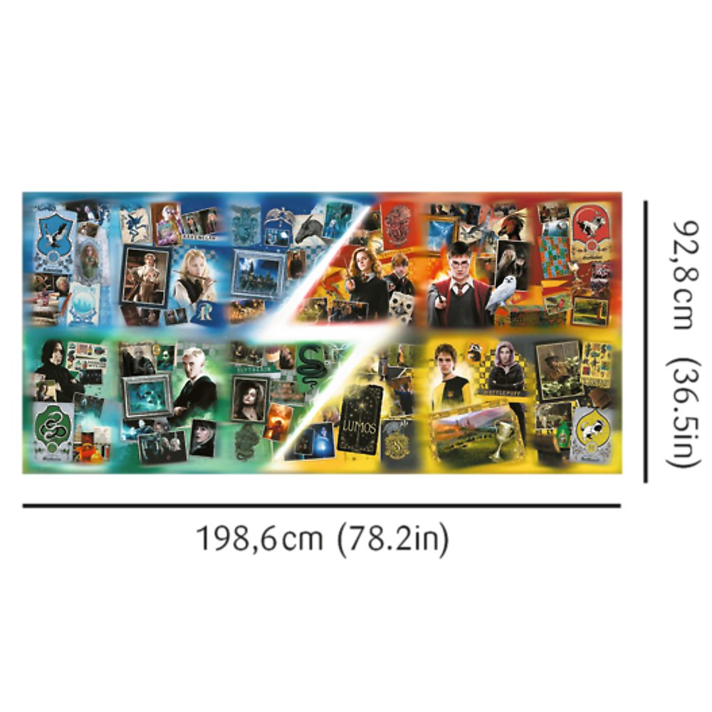 Trefl Puzzle Harry Potter Die Häuser von Hogwarts 9000 Teile Puzzle, 9000 Puzzleteile, Made in Europe