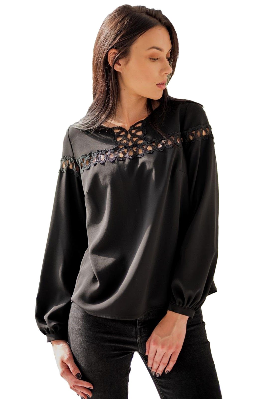 HEVENTON Schlupfbluse mit einzigartigem Muster günstig online kaufen