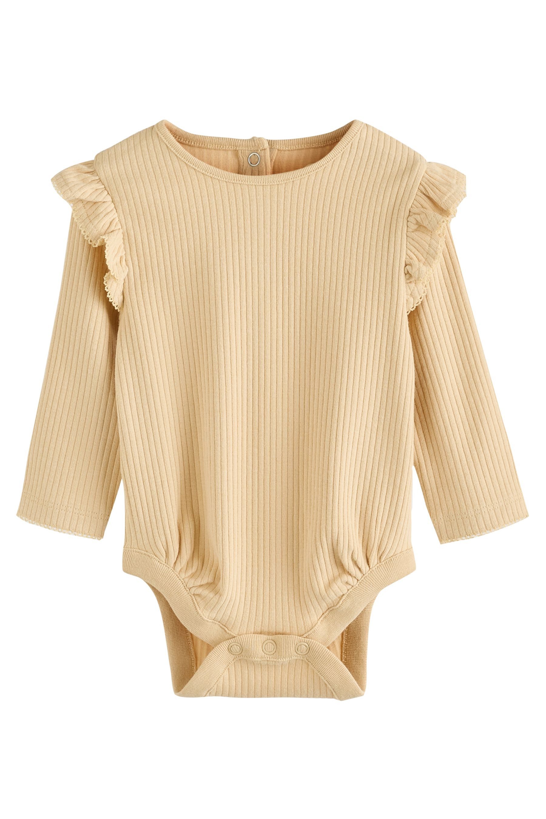 Next Langarmbody Baby Langarm-Bodysuits mit Rüschen im 4er-Pack (4-tlg)